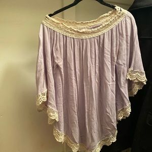 Lavender off the shoulder top